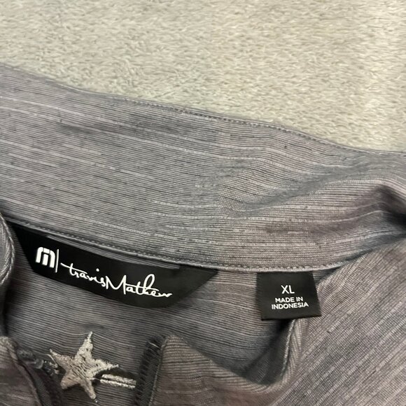 Travis Mathew Shirt Mens XL Lightweight 1/4 Zip Pullover Heather Gray Golf - Picture 3 of 9